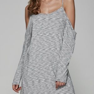 Flirty Gray Cold Shoulder Top***Last One***